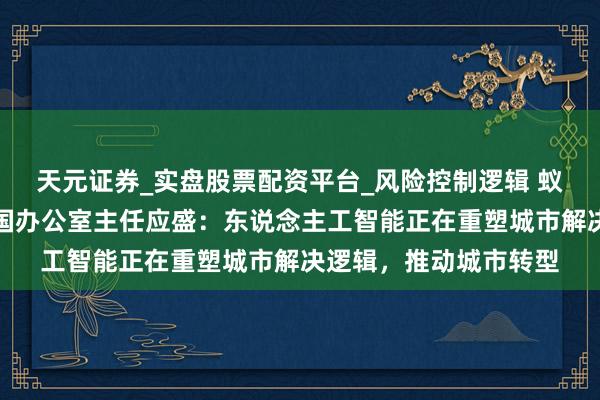 天元证券_实盘股票配资平台_风险控制逻辑 蚁合国东说念主居署中国办公室主任应盛：东说念主工智能正在重塑城市解决逻辑，推动城市转型